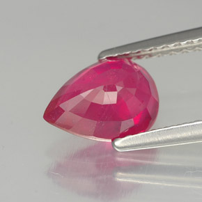 1,58 ctw natürlicher roter Rubin, Birnenform, SI