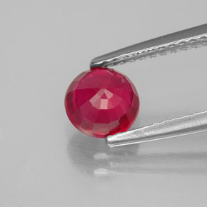 1,26 ctw natürlicher roter Rubin, Rundschliff, SI