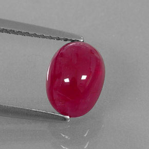 3,30 ctw natürlicher roter Rubin, Transparent, Transparent / Lichtdurchlässig
