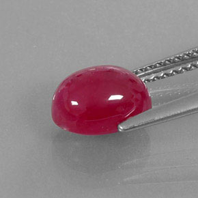 3,30 ctw natürlicher roter Rubin, Transparent, Transparent / Lichtdurchlässig