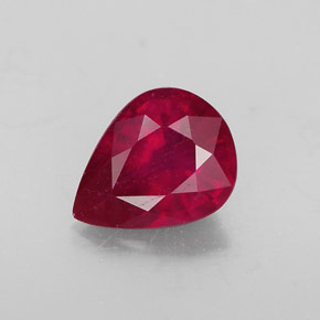 1,78 ctw natürlicher roter Rubin, Birnenform, SI