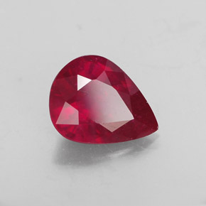 1,78 ctw natürlicher roter Rubin, Birnenform, SI