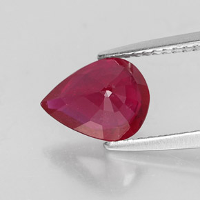 1,78 ctw natürlicher roter Rubin, Birnenform, SI