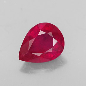 2,06 ctw natürlicher roter Rubin, Birnenform, SI