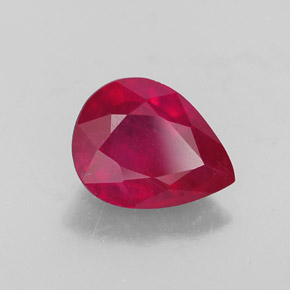 2,06 ctw natürlicher roter Rubin, Birnenform, SI