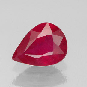 1,94 ctw natürlicher roter Rubin, Birnenform, SI