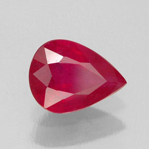 1,94 ctw natürlicher roter Rubin, Birnenform, SI