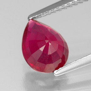 2,14 ctw natürlicher roter Rubin, Birnenform, SI