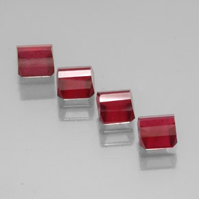  ct natürliche roter Rubin-Edelsteine, Smaragdschliff, SI