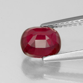 1,49 ctw natürlicher roter Rubin, Kissenschliff, SI