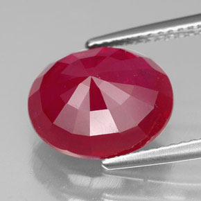 6,88 ctw natürlicher roter Rubin, Oval Schliff, SI