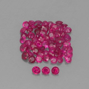  ct natürliche roter Rubin-Edelsteine, Rundschliff, SI