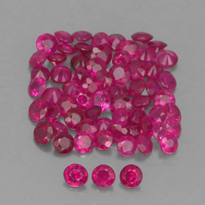  ct natürliche roter Rubin-Edelsteine, Rundschliff, SI