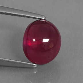 2,65 ctw natürlicher roter Rubin, Transparent, Transparent / Lichtdurchlässig