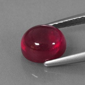 2,65 ctw natürlicher roter Rubin, Transparent, Transparent / Lichtdurchlässig