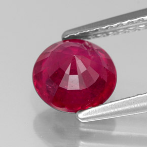 1,49 ctw natürlicher roter Rubin, Rundschliff, VS-SI