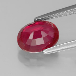 1,80 ctw natürlicher roter Rubin, Oval Schliff, SI