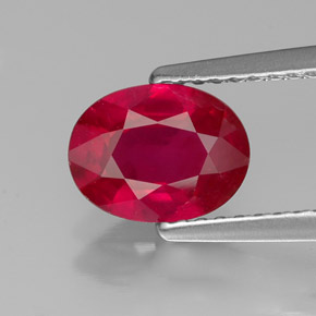 1,41 ctw natürlicher roter Rubin, Oval Schliff, VS-SI