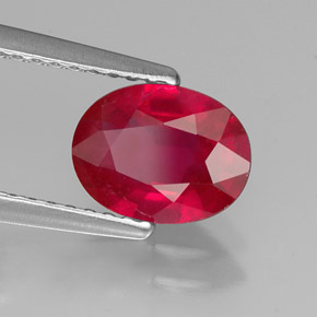 1,41 ctw natürlicher roter Rubin, Oval Schliff, VS-SI