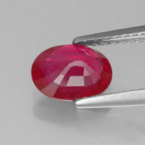 1,41 ctw natürlicher roter Rubin, Oval Schliff, VS-SI
