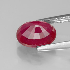 1,88 ctw natürlicher roter Rubin, Oval Schliff, SI