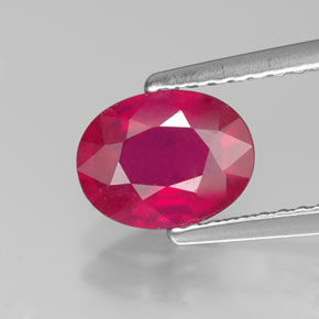 1,53 ctw natürlicher roter Rubin, Oval Schliff, SI