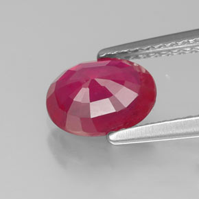 1,53 ctw natürlicher roter Rubin, Oval Schliff, SI