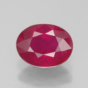 1,77 ctw natürlicher roter Rubin, Oval Schliff, SI