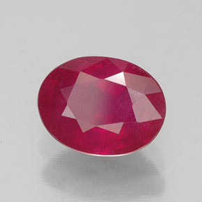 1,77 ctw natürlicher roter Rubin, Oval Schliff, SI