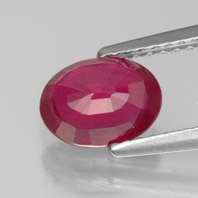1,61 ctw natürlicher roter Rubin, Oval Schliff, VS-SI