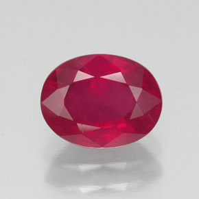 1,77 ctw natürlicher roter Rubin, Oval Schliff, SI