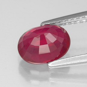 1,77 ctw natürlicher roter Rubin, Oval Schliff, SI