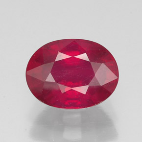 2,11 ctw natürlicher roter Rubin, Oval Schliff, SI