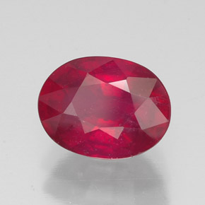 2,11 ctw natürlicher roter Rubin, Oval Schliff, SI