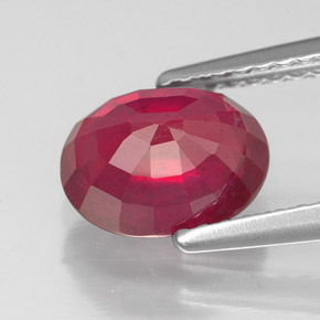 2,11 ctw natürlicher roter Rubin, Oval Schliff, SI