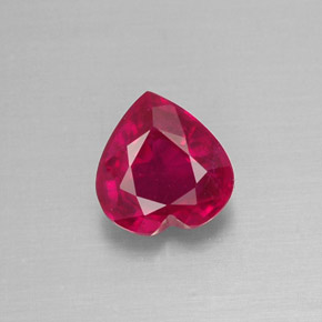 1,12 ctw natürlicher roter Rubin, Herzform, VS-SI