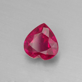 1,12 ctw natürlicher roter Rubin, Herzform, VS-SI