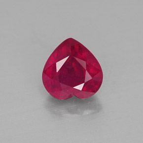 1,19 ctw natürlicher roter Rubin, Herzform, SI