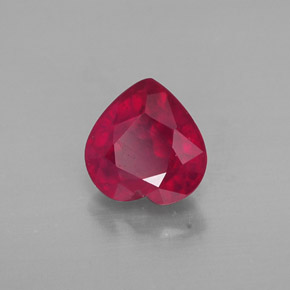 1,19 ctw natürlicher roter Rubin, Herzform, SI
