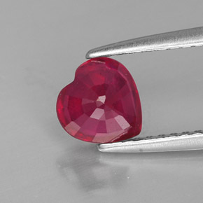 1,19 ctw natürlicher roter Rubin, Herzform, SI