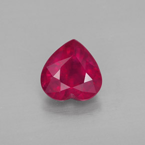 1,09 ctw natürlicher roter Rubin, Herzform, SI