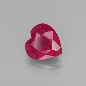 1,09 ctw natürlicher roter Rubin, Herzform, SI
