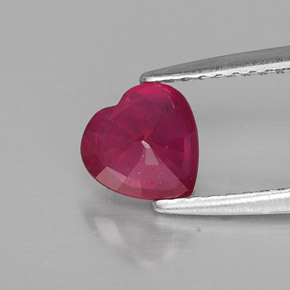 1,09 ctw natürlicher roter Rubin, Herzform, SI