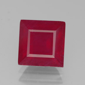 3,44 ctw natürlicher roter Rubin, Quadrat, SI