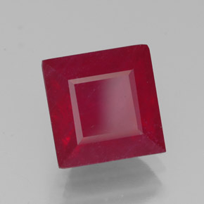 3,44 ctw natürlicher roter Rubin, Quadrat, SI