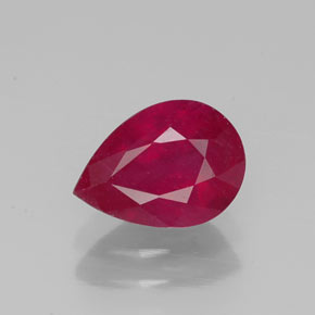 1,42 ctw natürlicher roter Rubin, Birnenform, SI