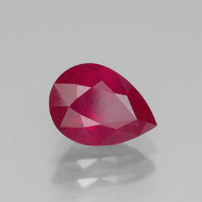 1,42 ctw natürlicher roter Rubin, Birnenform, SI