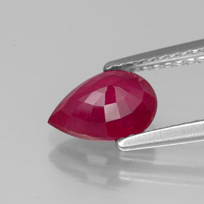 1,42 ctw natürlicher roter Rubin, Birnenform, SI