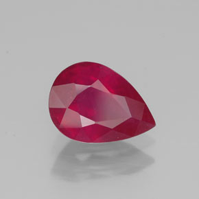 1,34 ctw natürlicher roter Rubin, Birnenform, VS-SI