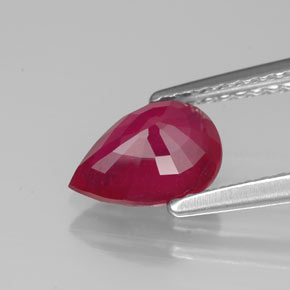 1,34 ctw natürlicher roter Rubin, Birnenform, VS-SI